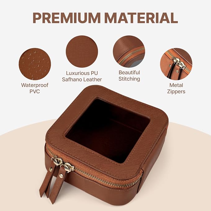Small Clear Makeup Bag Travel Cosmetic Case, Portable Make Up Organizer Traveling Compact Car Bag for Essentials Transparent Toiletry Bag with Zipper - Image 2