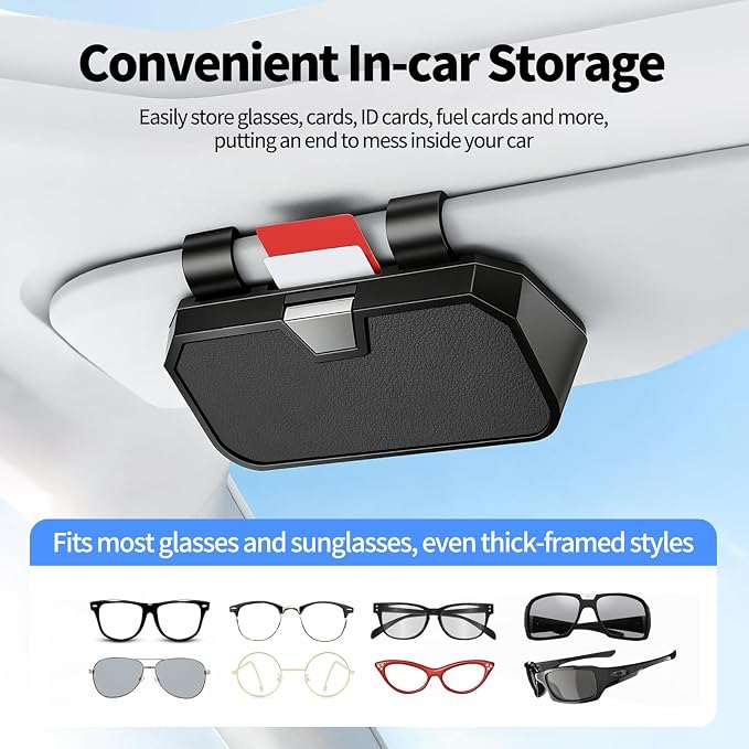 Sunglasses Holder for Car Visor Leather Eyeglasses Organizer Case for BMW X3 X5 X7 X1 3 4 2 5 Series Accessories - Image 5