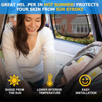 19.69 x 39.37 Inch Car Window Sunshade, Rear | mesh fabric, metal support frame, suction-cup mounting, twist-fold storage, UV and heat blocking - Image 5