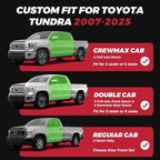 FREESOO for Toyota Tundra Seat Covers 2007-2021 Crewmax Cab 2 Front Set | 2pcs, Custom Fit, Airbag Compatible, Premium Waterproof Leather, for Truck Toyota Tundra Accessories, BlackBlue - Image 2