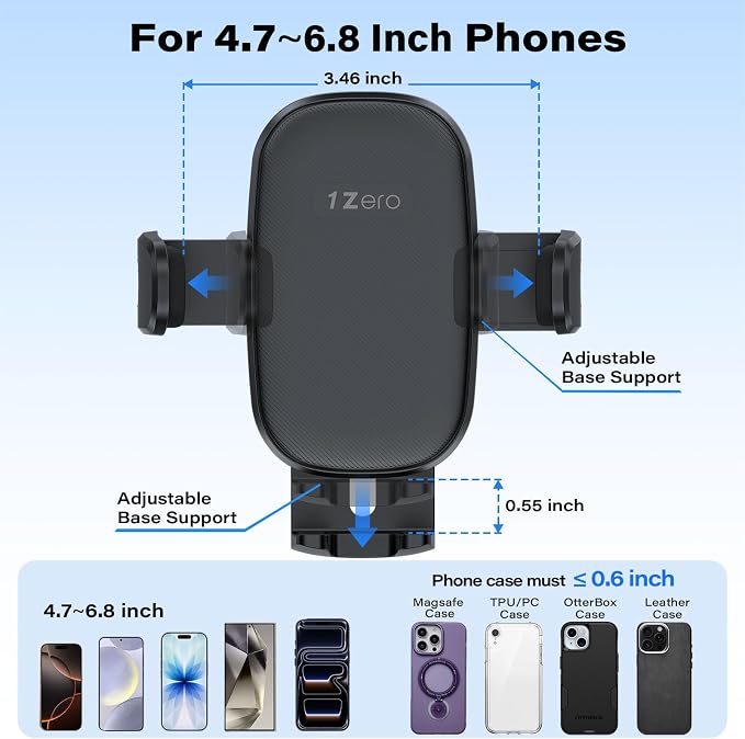 CD Phone Holder for Car, Easy One-Button Release CD Slot Phone Mount | Stable Clamp, 360° Rotation, Works with Thick Cases, Fits iPhone, Samsung, Google, Moto & Most Smartphones - Image 6