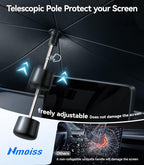 2026 Upgraded Nmoiss True Dual Layer Air Cool Windshield Sun Shade Umbrella | Drive to Superior Coolness & Comfort Block 99% UV Sun Rays & Heat Damage Keep Cool Protect Interior Zero Light Leakage XS - Image 6