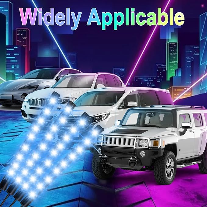 BFXM Car Interior Lights, LED Lights Strip with Cigarette Lighter Adapter | LED Lights for Car, Car Ambient Lighting, App & Remote Control Music Sync Color Change Lights for Truck Car Decor - Image 6