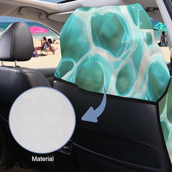 Sea Turtle Car Towel Seat Cover 1 Piece Breathable Car Seat Cover Protector Removable Automotive Accessories for SUV Vehicle Sedan Truck - Image 3
