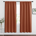 RYB HOME Blackout Curtains for Bedroom Living Room Nursery 72 inches Long | Thermal Insulated, Privacy Protection, Rod Pocket, Drapes for Office Home Theater, W42 x L72, Burnt Orange, 2 Panels by RYBHOME