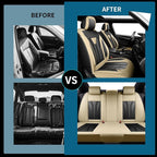 Fit Frontier Car Seat Covers Premium Leather for Nissan Frontier 2009-2025 2026. Waterproof， Breathable, Scratch-Resistant & All-Weather Seat Cushion Protector（Front Seat,Beige&Black - Image 5