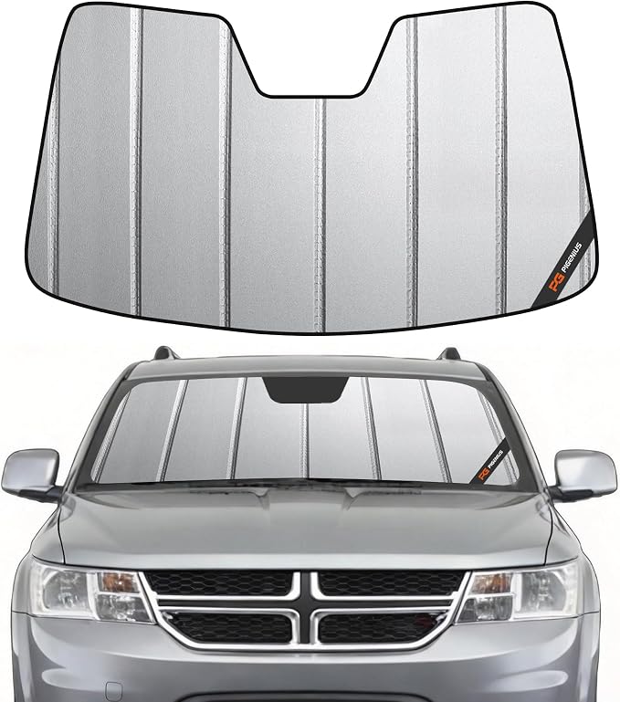 Pigenius Windshield Sun Shade for Dodge Journey 2009-2020 Custom Front Window Sunshade - Safeguard by Pigenius