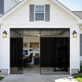 Privacy Garage Door Screen for Single Car Garage 8x7ft - Retractable Slide Track System, Heavy Duty PET Mesh with Blackout Privacy Panel, Magnetic Closure, Keeps Bugs Out, Fits Garage Opening 8 x 7 Ft by Fillis