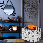 Halloween goth thriller basket,Empty Halloween basket,Gothic home decor,Trick or Treat Basket for Boys and Girls,Waterproof collapsible storage box(Gothic) - Image 5
