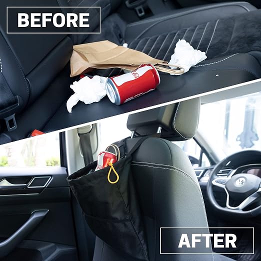 GNEGNI 2PCS Hanging Car Garbage Can - Waterproof Leakproof Trash Bag | Car Trash Can with Durable Leakproof Lining, Keeps Vehicle Clean and Neat - Image 6