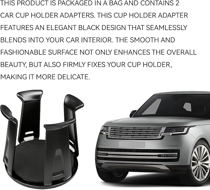 Car Cup Holder Expander, Adjustable Vehicle Energy Drink Holder Insert with Adaptive Clamping Arm Automotive Cups Holders Adapter for Car Slim Cans, Bottle Water Cups, Adhesive Drink Storage Rack - Image 5