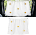 Car Side Window Sun Shade Privacy Curtain for Baby, 25.2"x18.1" Cute Blackout UV Protection Car Window Shades with Suction Cup for Back Seat, Auto Camping Windows Screen Shades (Five Smile Flowers) by Unknown