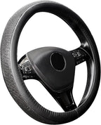 New Diamond Leather Steering Wheel Cover with Bling Crystal Rhinestones | Universal Fit 15 Inch Car Wheel Protector for Women Girls Black Diamond by ChuLian