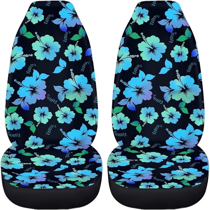 Hibiscus Flower Car Seat Covers Washable Seat Protector for Women Men Hawaiian Style Automotive Vehicle Seat Covers for Cars Interior for Cars, Sedans, Trucks, SUVs - Image 3