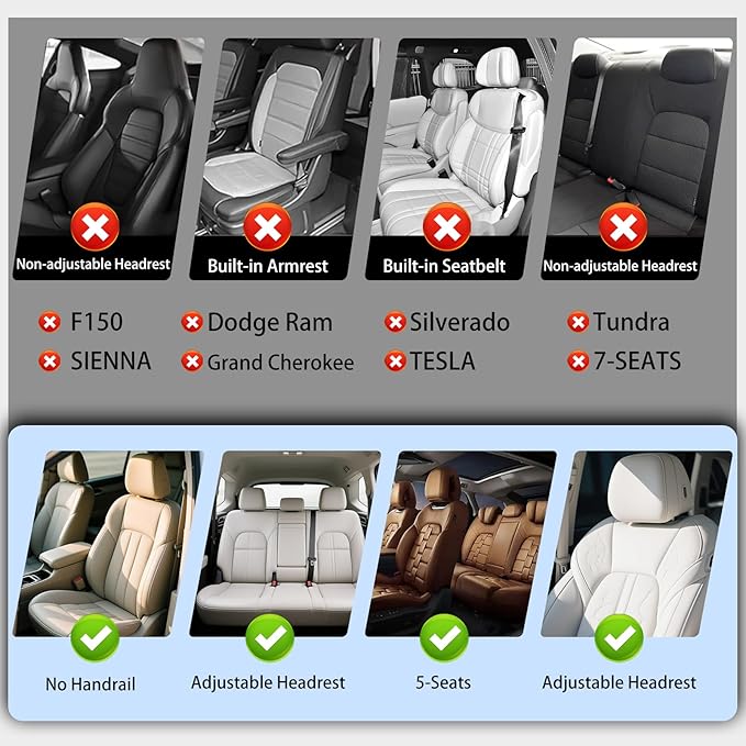 Full Coverage Leather Car Seat Covers for Cars,SUVs and Pick-up Trucks,Car Seat Protector,Automotive Seat Covers,Car Seat Cushion,Black Seat Cover,Front Seat Cover for 2 Seats - Image 2