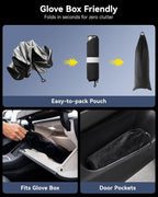 Car Windshield Sun Shade Umbrella, Foldable Sunshade Cover, Large | Front Window Visor, UV Rays, Heat Protection, Custom Fit, Cool Interior, Shield & Protector Accessories, Sunshades, SUV Truck - Image 7