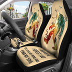 GENANY Forest Creature Car Seat Covers, 2-Piece Front Seat Set | 2-piece polyester front seat cover set, each 49.5 x 19.6 inches, with adjustable straps and hooks - Image 3