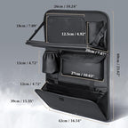 Coverado Backseat Car Organizer, Nappa Leather Car Seat Organizer with Touch Screen Tablet Holder, Foldable Food Tray, Kick Mats Protector, Multi Car Storage Accessories, Garbage Bag Holder-1 Pack - Image 5