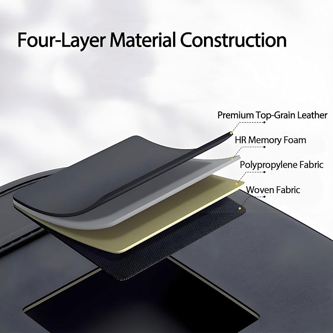 Universal Premium Leather Foldable Car Backseat Organizer with Table Tray, Seat Back Protector with Touch Screen Pad Phone Holder, Car Storage Pockets Tissue Holder with School Bags Hooks - Image 5
