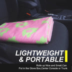 Back Seat Cover for Car Trucks Van SUV Jeep,Waterproof Rear Bench Towel Seat Covers for Dogs and Kids,Automotive Backseat Protector (Flower and Pink) - Image 8