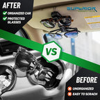 SUPERIOR ESSENTIALS Sunglass Holder for Car Visor Clip - Sun-Glasses Holder and Ticket Card Clips - Car Visor Accessories - Luxury Eyeglass Car Mount (Pack 2) - Image 5