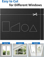 Sumobaby Blackout Curtains for Bedroom Portable 58"x60" Blackout Shades | 100% Black Out Window Cover No Drill with Upgraded Hook&Loop Tapes Thermal Insulated Blinds for Home,Nursery(1 Panel,Black) - Image 4