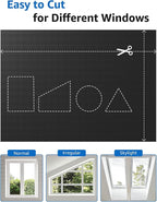 Sumobaby Blackout Curtains for Bedroom Portable 32"x70" Blackout Shades | 100% Black Out Window Cover No Drill with Upgraded Hook&Loop Tapes Thermal Insulated Blinds for Home,Nursery(1 Panel,Black) - Image 4