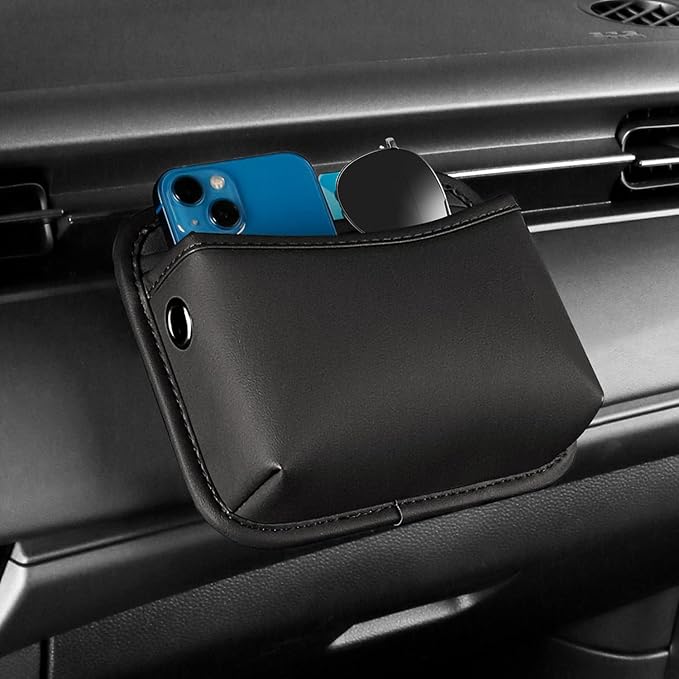 Universal Car Side Pocket Organizer for Car Seat, PU Leather Car Pocket Pouch, Door, Window, Console, Keys Cards Cell Phone Sunglasses Holder for Car, Multifunctional Car Organizer Accessories. - Image 4
