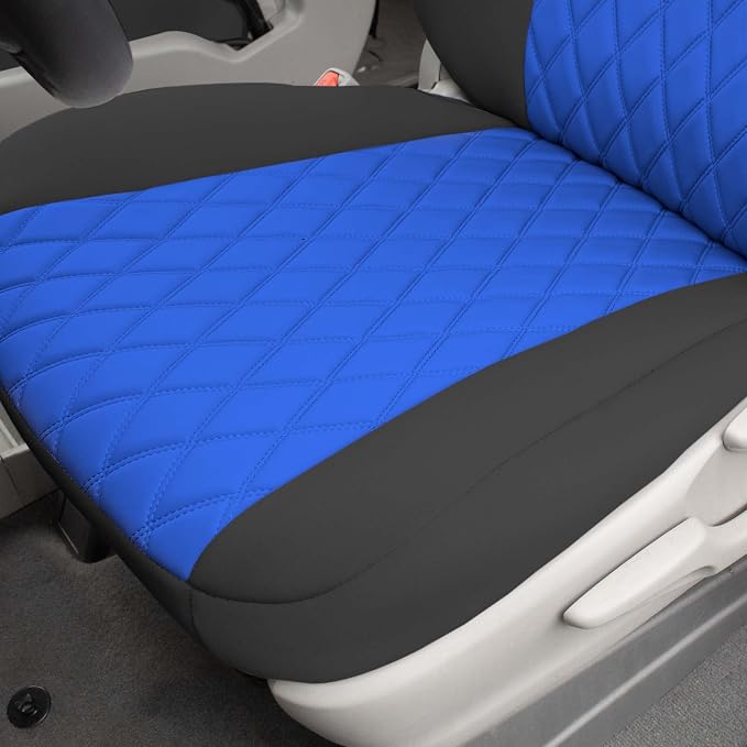 FH Group Custom Fit Car Seat Covers Specifically Made for 2011-2020 Toyota Sienna 7-8 Seater with Ultraflex Neoprene Water Resistant Automotive Seat Covers - Front Set Blue - Image 8