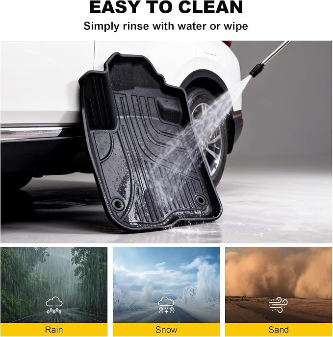 Floor Mats & Cargo Liner for Honda CRV 2023-2026 (Gasoline & Hybrid) | TPE All-Weather Mats, Non Slip & Odorless & Scratch Proof, CR-V Accessories - Image 8