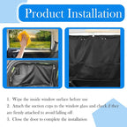 2PCS Car Window Shades for Side Window,Blackout Car Windows Shade for Baby with Storage Net Pockets,Portable Car Sun Shade Side Windows with Pouch & 7 Suction Cups - Image 4