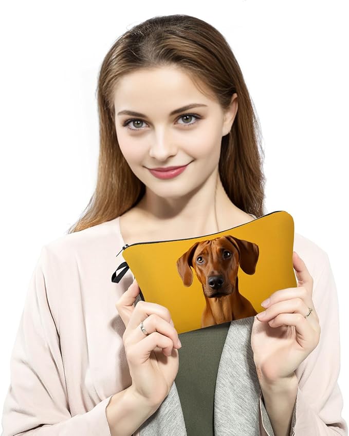 Rhodesian Ridgeback Dog Makeup Bag for Women Travel Cosmetic Organizer Bag Teacher Appreciation Gifts Small Zipper Toiletry Bag - Image 3
