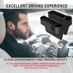 Car Seat Gap Filler Organizer, 2 Pack Multifunctional Auto Console Side Storage Box with Cup Holders 2 Seat Hooks for Drink, Car Organizer Front Seat for Holding Phone, Sunglasses - Image 8