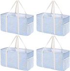 Lifewit Extra Large Tote Bag, Reusable Grocery Bags with Metal Wire Frame and Handles by Lifewit