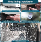 Veckle SUV Cargo Liner for Dogs - Trunk Cover with Bumper Flap Protector | Waterproof Pet Cargo Cover with Side Flaps, Dog Car Seat Cover with Non-Slip Trunk Mat, Prevents Scratches Pet Hair Mud Dirt - Image 9