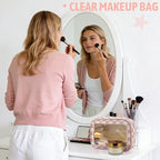 YOPCDJ 3PCS Clear Toiletry Bag, TSA Approved Travel Makeup Pouch with Zipper for Cosmetics and Toiletries, Diaper Bag Organizer Pouch Set, Women's Purse Organizer and Clear Car Bag - Image 5