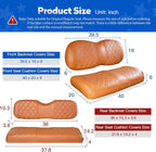NOKINS Golf Cart Seat Covers 4 Piece Fits Club Car Precedent Premium Seat | Front and Rear Seat Vinyl Covers, Golf Cart Accessories, No Staples(All Brown) - Image 5