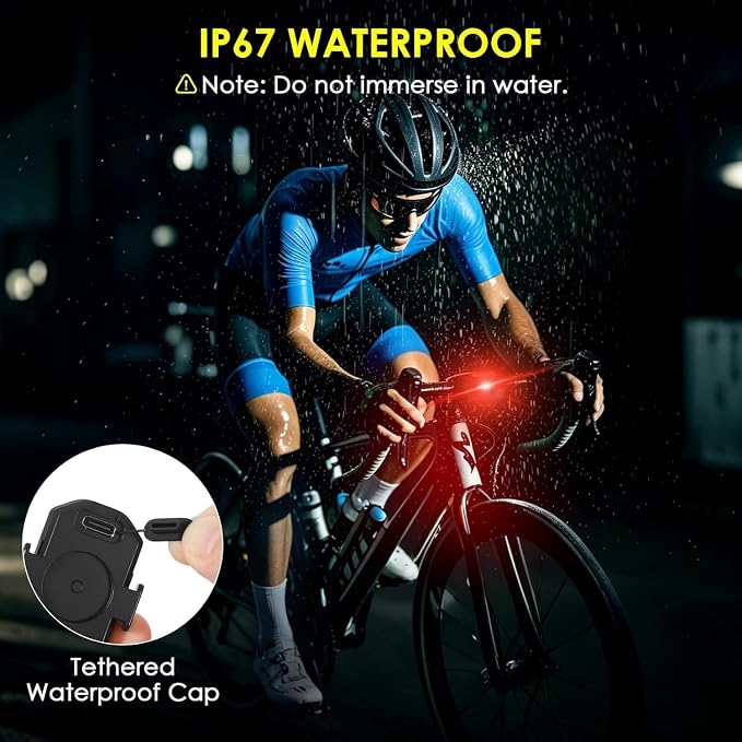 PIFOOG 4-Pack Wireless Strobe Lights for Car, Rechargeable LED Warning Lights with Remote Control, IP67 Waterproof, USB-C Fast Charging, 8 Colors, 3 Brightness Levels for Motorcycle, Bike & Scooter - Image 4