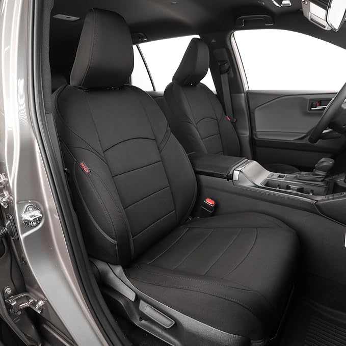 EKR Rav4 Seat Covers Custom Fit for Toyota Rav4 (Hybrid) SE/XSE 2026,Car Seat Cover Full Set for SUV,Water-Resistant, Non-Slip, Easy Clean,Neoprene(Black) by EKR