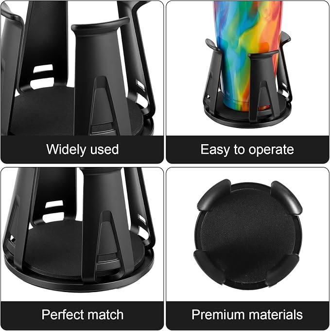 Amaxiu 2 Pcs Car Cup Holder Expander, Adjustable Cup Holder for Cars Automotive Slim Can Cupholder Insert Adapter with Self-Adhesive & Suction Cups Secure Drink Holders for Car SUV Truck - Image 3