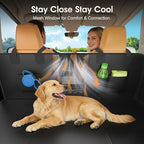 Hard Bottom Dog Car Seat Cover, 52"×65", Waterproof PU Leather | Stable Hard Bottom Support for Comfortable Rides with Large Dogs - Image 5
