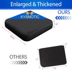 KYSMOTIC Large Gel Seat Cushion for Long Sitting (Large & Thick), Soft & Breathable, Gel Cushion for Wheelchair Reduce Sweat, Chair Cushion for Office Chair (Black Cover) | Gel Cushion for Wheelchair, Soft & Breathable, Gel Chair Cushion for Hip Pain, ... - Image 4