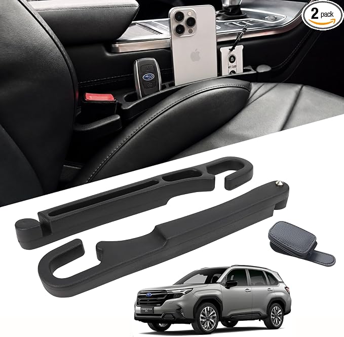 2 Pack Car Seat Gap Filler Compatible with Subaru Outback 2017-2025, Forester, Crosstrek Accessories, Seat Gap Organizer with Emergency Window Breaker & Sunglasses Holder by Unknown
