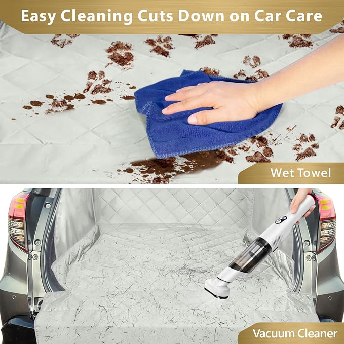 Veckle SUV Cargo Liner for Dogs - Trunk Cover with Bumper Flap Protector | Waterproof Pet Cargo Cover with Side Flaps, Dog Car Seat Cover with Non-Slip Trunk Mat, Prevents Scratches Pet Hair Mud Dirt - Image 3