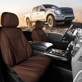Coverland Premium Custom Fit Truck Car Seat Covers Front Seats Waterproof | Airbag Compatible Non-Slip Seat Cover for Sierra Silverado 1500, 2500HDHD, Explorer Sport Trac [Dark Brown-Size Chart A18] by Coverland