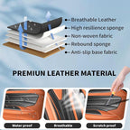 Fit Titan Car Seat Covers Premium Leather for Nissan Titan 2009-2023 2024. Waterproof， Breathable, Scratch-Resistant & All-Weather Seat Cushion Protector（Full Set,Orange&Black - Image 6