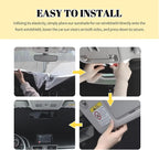 2026 New Thickened Car Windshield Sun Shade Foldable with Beige Checkered Design,Car Sun Shade Windshield with Storage Bag for Interior Cool,59"×31" Suns Shades for Cars Windshields - Image 6