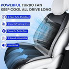Cooling Car Seat Cover, Ventilated Seat Cushion Cooling Car Seat Pad for Summer Driving with 8 Powerful Turbo Fans Universal Fit for Car SUV Truck Van-Grey - Image 5