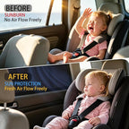 Car Window Shades for Baby, 2 Pack Ice Crystal Cooling Car Sun Shades, Privacy Car Shade Universal Fit SUV Sedan Minivan, Freely Roll Down Car Windows Large - Image 6