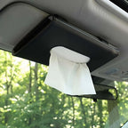 2Pack Car Tissue Holder, Sun Visor Napkin Box BlackBeige | Premium PU Leather, Auto Napkin Case, Mask Holder for Car, with Tissue Refill, Vehicle Interior Accessories - Image 5